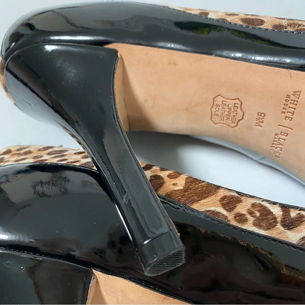 Leopard print platform heels